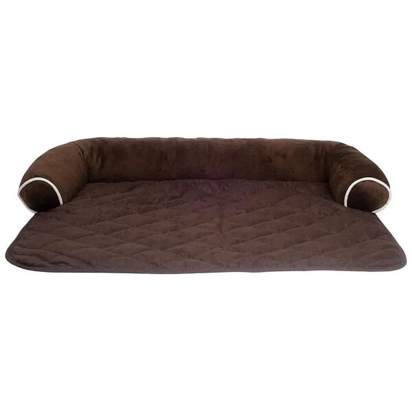 40x23x8 inch Brown Pet Sofa Bed with Quilted Cover for Small Animals