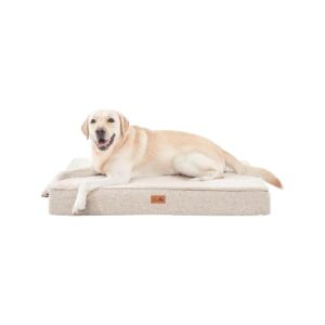 41" by 27" Large Dog Bed with Memory Foam for Spinal Alignment and Comfort