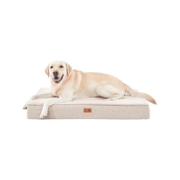 41" by 27" Large Dog Bed with Memory Foam for Spinal Alignment and Comfort