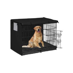 42 Inch Dog Crate Cover with Easy-Use Velcro and Compact Foldable Design