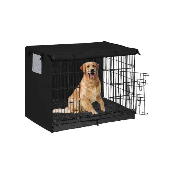 42 Inch Dog Crate Cover with Easy-Use Velcro and Compact Foldable Design