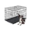 42-Inch Dog Crate with High-Tensile-Gauge Wire and Leak-Proof Tray for Large Dogs