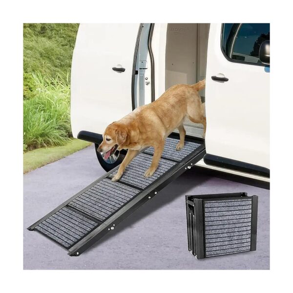 42-Inch Folding Dog Car Ramp for Van/Minivan, Anti-Slip Surface