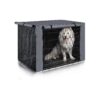 42-Inch Kennel Cover Grey 600D Polyester Water Resistant Solid Crate Cover for Small Pets