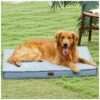 42x30x4 Inches Waterproof Dog Bed for Large Dogs, Orthopedic Foam and Chew Proof Cover