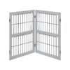 44 Inch Wide Grey Dog Gate Extension Kit with 3600 Hinges for Pet Containment