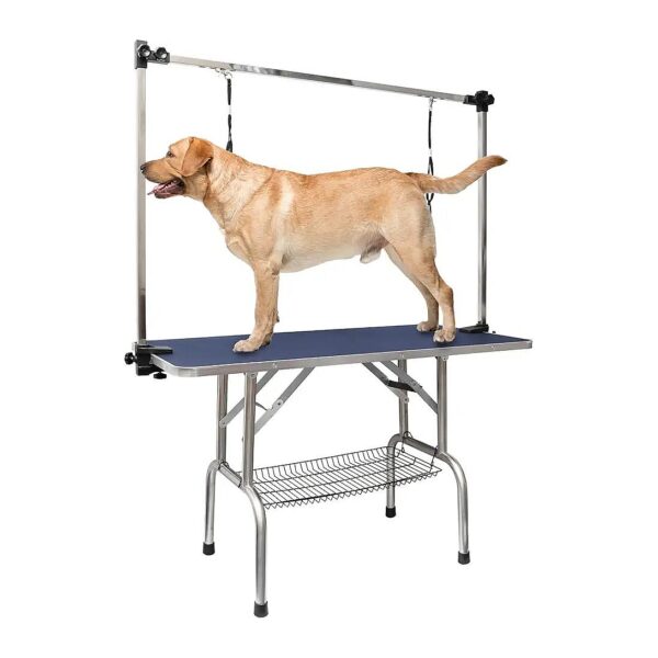 46 '' Foldable Pet Grooming Station with Adjustable Arm and Adjustable Height