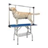 46 Inch Portable Dog Grooming Table with Adjustable Arm and Noose Tray