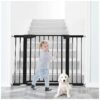 46 Wide Baby Gate Stairs Doorways 30 Tall Auto Close Pressure Mounted Easy Install