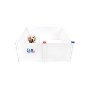 48'' x48'' x24'' Whelping Box with White Finish for Large Breed Dogs