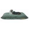 48x29 Pet Bed Cover with Olive Green Canvas and Waterproof Internal Case for Dogs