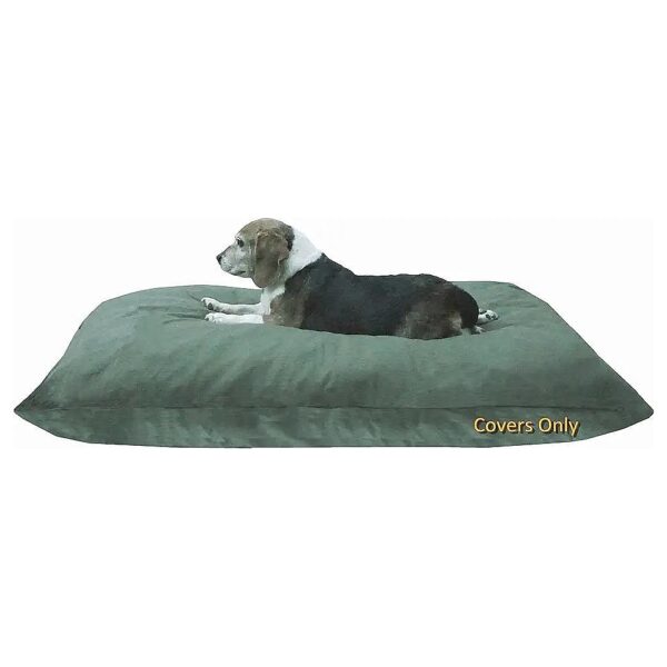 48x29 Pet Bed Cover with Olive Green Canvas and Waterproof Internal Case for Dogs