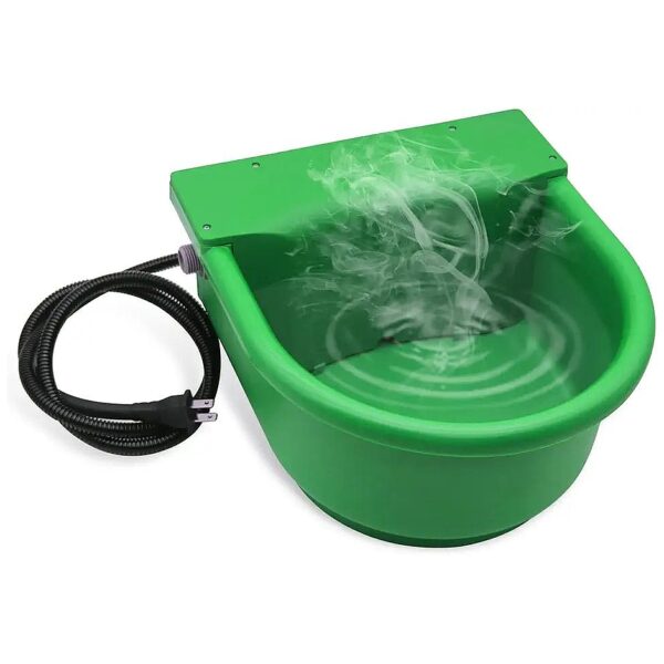 4L Large Capacity Automatic Heated Water Bowl for Outdoor Pets and Goats