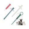 4Pcs Pet Pill Dispenser Syringe Set for Cats and Dogs with Durable Silicone Hose