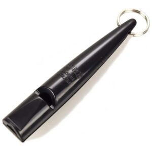 5 Frequency Black Plastic Classic Style Dog Training Whistle