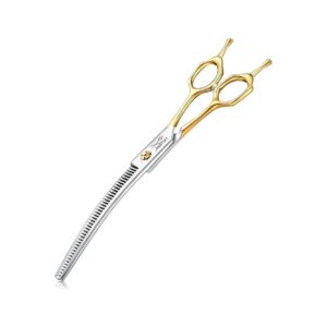 5 Inch Curved Dog Scissors for Trimming and Blending with Sharp Blades