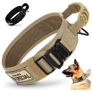 5 Inch Wide Dog Tactical Collar with Strong Metal Buckle and Reflective Details