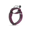 5 Inch Wide Martingale Collar for Medium to XLarge Dogs with Purplish Red & Grey Stripe