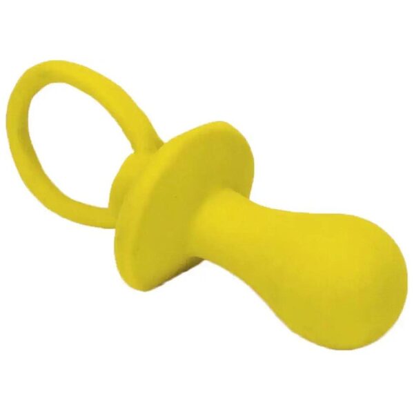 5-Inch Yellow Latex Dog Pacifier Toy for Maximum Entertainment