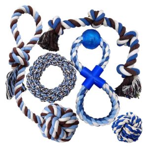 5-Pack of Assorted Rope Toys for Medium to Large Dogs - Heavy Duty and Durable