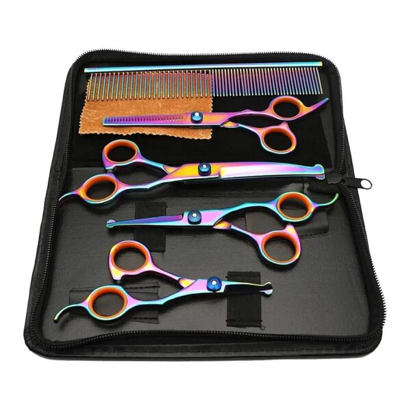 5 Piece Dog Grooming Scissors Set with High-Quality Stainless Steel Materials