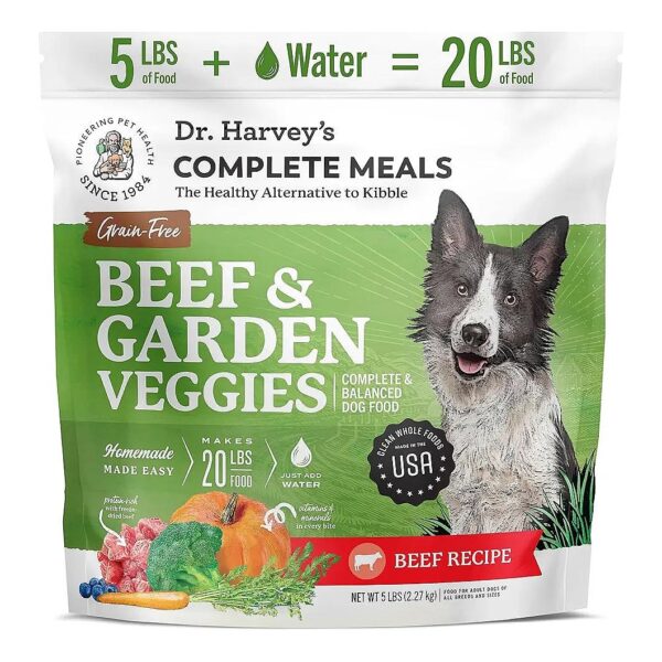 5 Pound Human Grade Grain-Free Dog Food with Freeze-Dried Beef