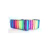 5 Wide Martingale Dog Collar with Rainbow Stripe Pattern for Dogs in Large/XL Size