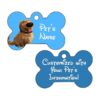 5 x 1 Aluminum Double Sided Pet ID Tags for Dogs and Cats with Four Lines of Text