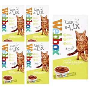 5 x 15g Liver Sausage Filled Yoghurt Treats with Cat Grass for Cats