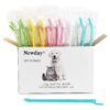 50 Pack Dual Ended Long Soft Bristle Toothbrush Kit Dog Cat Pet Oral Care Kit