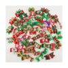 50-Pack Mixed Christmas Pet Hair Bows with Rhinestones and Rubber Bands