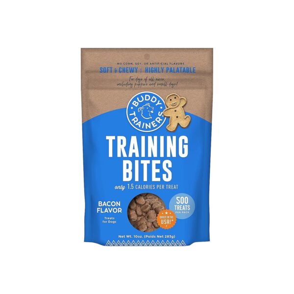 500 Soft and Chewy Dog Training Treats in Bacon Flavor