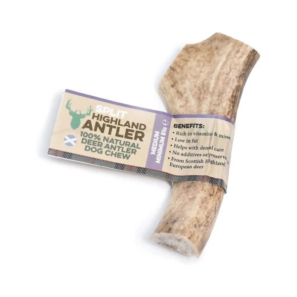 51-80gm Medium Size Split Antler Dog Chew for Teeth Strengthening