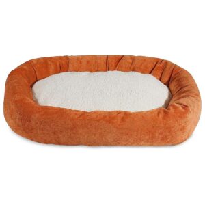 52 inch Long Dog Bed with Innovative Sherpa Bagel Design