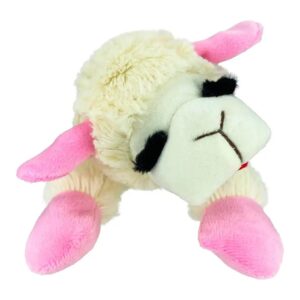 5In Lamb Chop Dog Toy with Soft Pastel Colors and Silky Ribbon