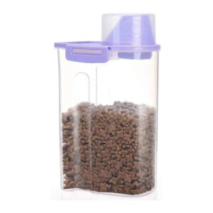 5L Food Storage Container with Easy Monitoring and Measuring Cup for Dogs and Cats