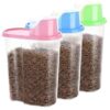 5L Pet Food Storage Containers with Measuring Cups for Small Dogs and Cats