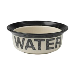 6-Inch Diameter Stoneware Dog Water Bowl with 5-Inch Height for Small Breeds