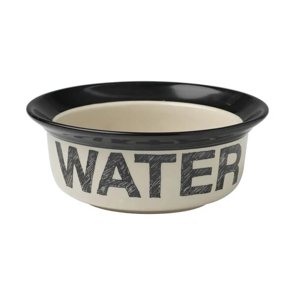 6-Inch Diameter Stoneware Dog Water Bowl with 5-Inch Height for Small Breeds