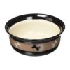 6 Inch Stoneware Pet Bowl with Unique Decorative Design for Dogs