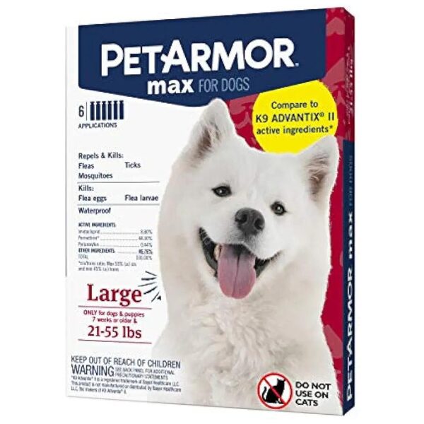 6 Month Supply of Flea, Tick, and Mosquito Prevention for Large Dogs