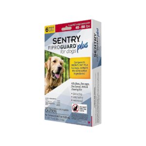 6 Month Supply of Topical Flea and Tick Prevention Treatment for Dogs 45-88 Pounds