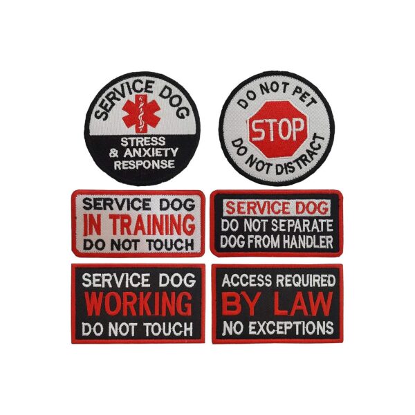 6 PCS Dog Apparel Morale Patches for Training Working Stress Response