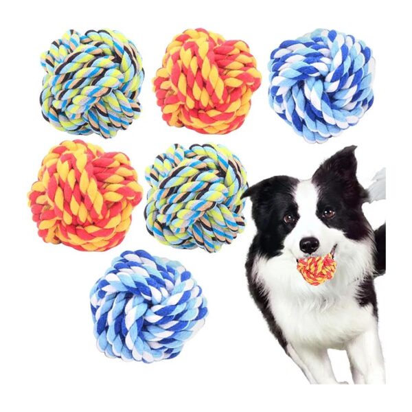 6 Pack Cotton Rope Dog Chew Toys for Large Breed Dogs with Strong Teeth