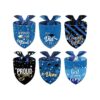 6 Piece Graduation Dog Bandana Kit with Adjustable Triangle Bib Scarf for Pet Photography