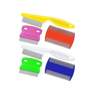 6 Piece Pet Grooming Kit for Cats and Dogs Removes Tangles and Stains