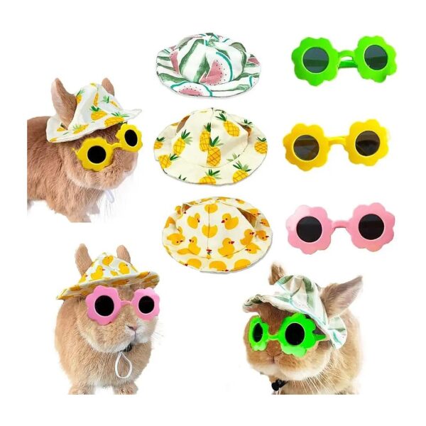 6 Piece Small Animal Outfit Accessories Set for Pet Costumes and Photo Shoots