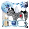 6 Piece Small Dog Toys Set with Varying Textures and Sounds