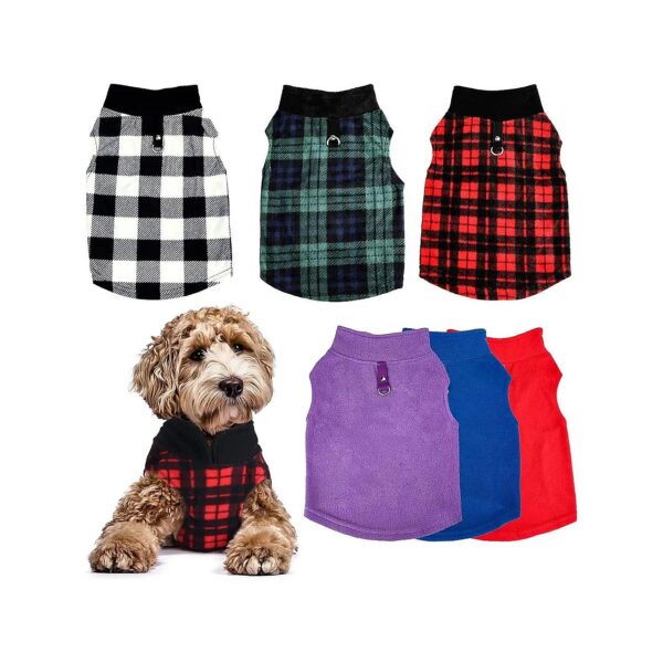 6 Pieces Dog Sweaters with Adjustable Size for Small to Medium Pets