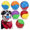 6 Squeaky Ball Toy Set for Dogs with Bright Colors and High Bounce